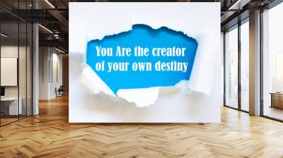 You Are the creator of your own destiny Wall mural