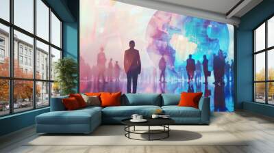 Bussiness person global communication concept. Wall mural