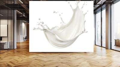 splash of milk or cream isolated on white background with clipping path. full depth of field. focus  Wall mural