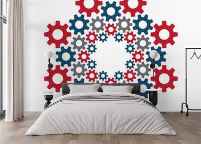 circle gear vector design template Wall mural