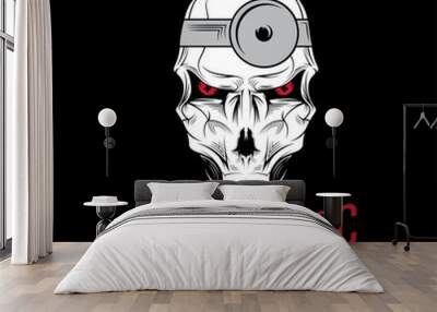 crazy doctor skull Wall mural