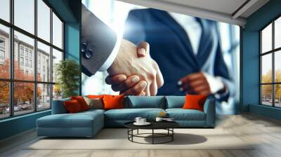 handshake between two businessmen | high resolution 300 DPI Wall mural