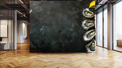 Oysters, with empty copy space Wall mural