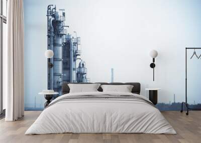 Photoartistic representation of a chemical plant. Wall mural