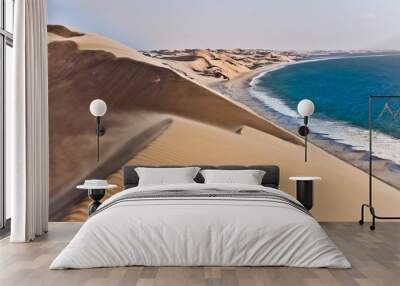 The Namib desert along side the atlantic ocean coast of Namibia, southern Africa Wall mural