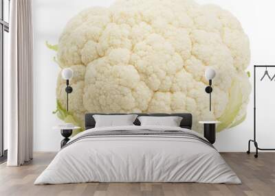 Cauliflower from above isolated on white background Wall mural