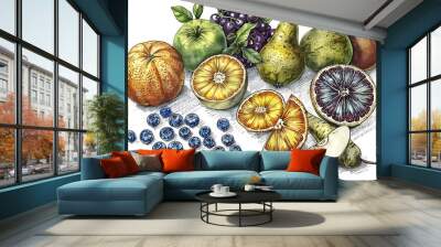 fruits and vegetables Wall mural