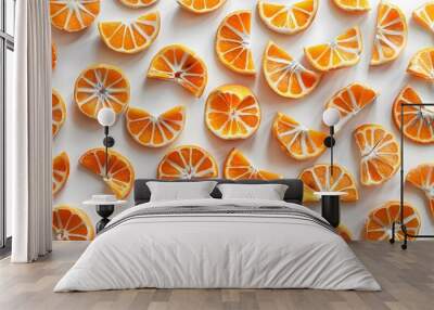 orange slices background Wall mural