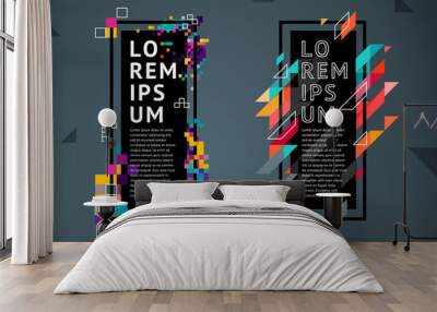 Vector modern bright frame for text. Wall mural