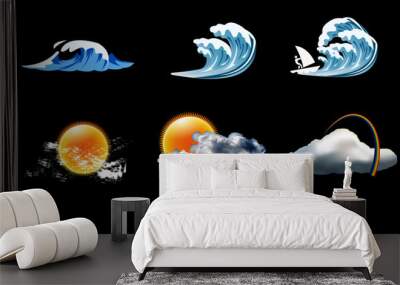 Weather Icon logo Wall mural