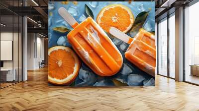 cream with orange ice kolfi delicious sweet  Wall mural