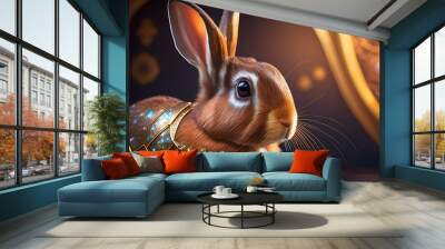 rabbit in the kitchen Wall mural