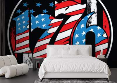 happy independence day  svg , 1776 Svg, 4th of July Svg Wall mural