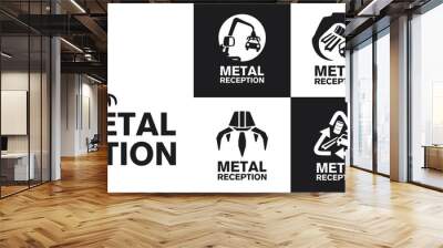 vector logo reception and utilization scrap metal Wall mural