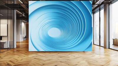 标题：A fashionable blue Circular arc line white background that is both trendy and eye - catching.The blue hue gives a sense of elegance and the circular arc shape adds a unique touch.     This backgrou Wall mural