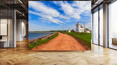  Lighthouse at North Rustico Harbour, Prince Edward Island, Canada Wall mural