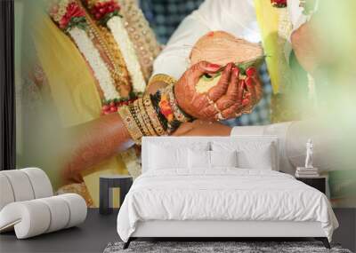 Beautiful indian traditional wedding ceremony Wall mural