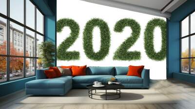 New Year 2020 Creative Design Concept - 3D Rendered Image Wall mural