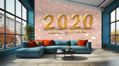 New Year 2021 Creative Design Concept - 3D Rendered Image	
 Wall mural