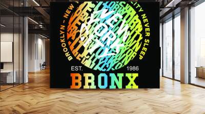 brooklyn new yok design typography graphic vector for t shirt Wall mural