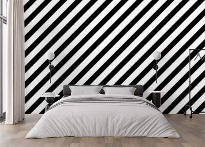 Thick left diagonal lines. Stripe texture background. Seamless vector pattern Wall mural