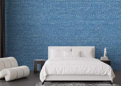 Seamless blue denim texture. Repeating pattern Wall mural