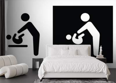 baby changing room icon. mother and baby room icon vector illustration Wall mural