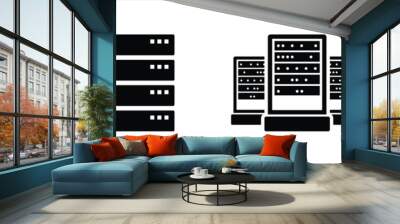 data and server icon set. data center vector illustration Wall mural