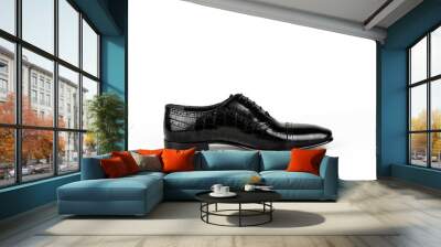 of male shoes over white background Wall mural