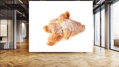 Croissants isolated on white background Wall mural