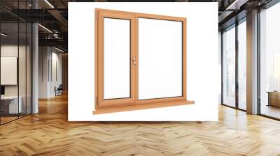 Window. Isolated window. Wooden window. Wall mural