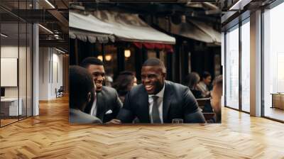 Businessmen Networking in Manhattan, NYC Wall mural