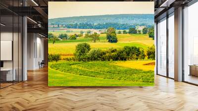 Amish country farm barn field agriculture in Lancaster, PA US Wall mural