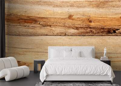 Aged and distressed natural wood texture background Wall mural