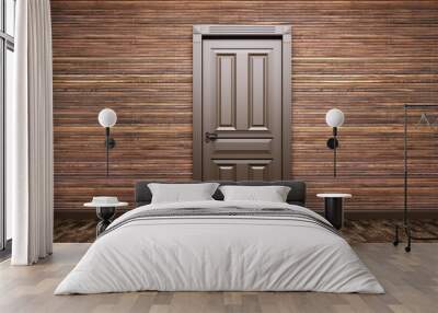 Interior of a room with classic door 3d rendering Wall mural