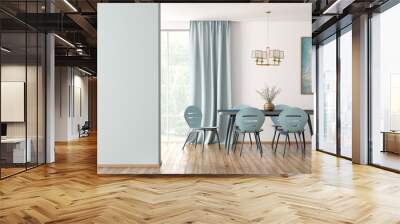 Interior of modern dining room 3d rendering Wall mural