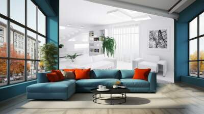 Interior of modern living room Wall mural