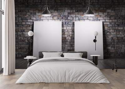 Room with two posters Wall mural