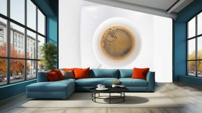 Espresso in a white cup with a saucer Wall mural