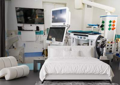 Modern operating room in hospital. Modern medical equipment in the operating room Wall mural