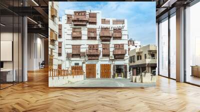 Al-Balad old town with traditional muslim houses, Jeddah, Saudi Arabia Wall mural