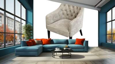 armchair isolated on white background, comfortable furniture for home interior, 3D illustration, cg render Wall mural