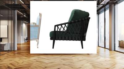 armchair isolated on white background, interior furniture, 3D illustration, cg render Wall mural