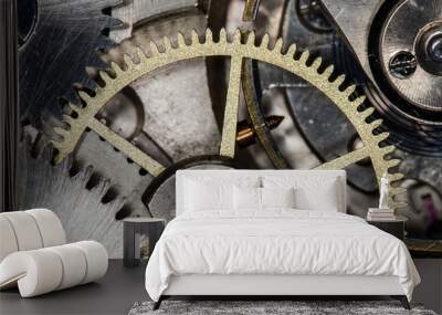 clockwork old mechanical USSR watch, high resolution and detail Wall mural