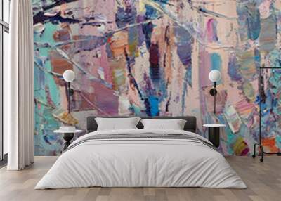 Oil painting, abstract drawing, handmade Wall mural