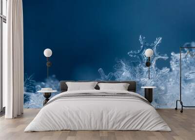 snowflake in the snow, winter
 Wall mural