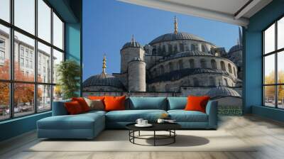 Sultanahmet Blue mosque in Istanbul in Turkey. Wall mural