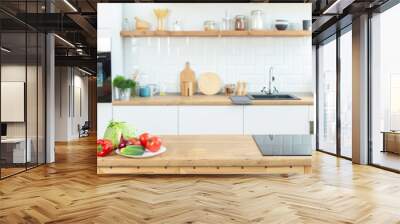 fresh vegetables on the background of the kitchen Wall mural