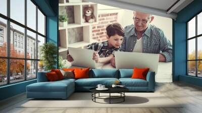 grandpa and grandson Wall mural