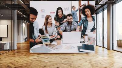 Multi-Ethnic. Look . Young People. Different. Wall mural